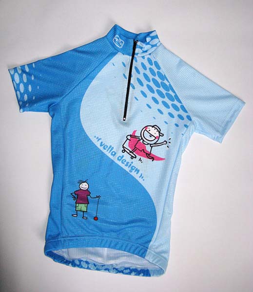 Dětský cyklistický dres chlapecký (modrý)